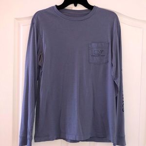 Vineyard Vines Small Pale Blue Long Sleeve Tee